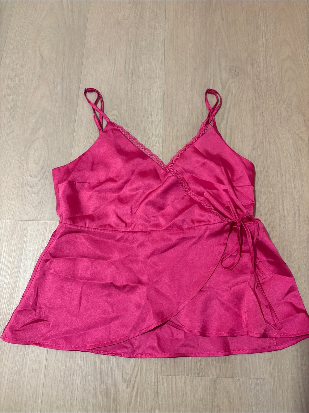 Abercombie & Fitch Satin Wrap Cami Top